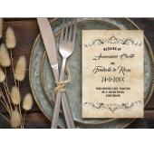 Invitation de calligraphie Vintage rustique