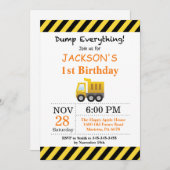 Invitation de camion à benne basculante (Devant / Derrière)