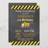 Invitation de camion à benne basculante (Devant / Derrière)