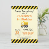 Invitation de camion à benne basculante (Debout devant)