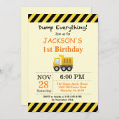 Invitation de camion à benne basculante (Devant / Derrière)