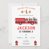 Invitation de camion à feu, camion à incendie Anni (Devant)