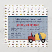 Invitation de Camion Cement (Devant / Derrière)