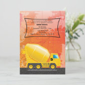 Invitation de camion de ciment de construction (Debout devant)