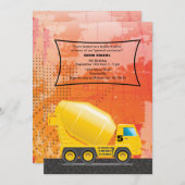 Invitation de camion de ciment de construction (Devant / Derrière)