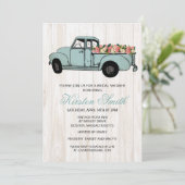 Invitation de camion de douche de mariée florale r (Debout devant)