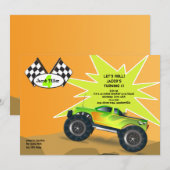 Invitation de camion de monstre (Devant / Derrière)