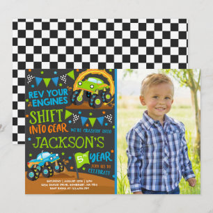 Invitation de camion monstre Anniversaire de camio