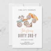 Invitation de camion monstre bleu orange 3e y (Devant)