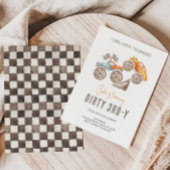 Invitation de camion monstre bleu orange 3e y