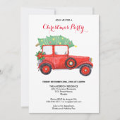 Invitation de Camion Rouge de Noël (Devant)