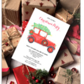 Invitation de Camion Rouge de Noël