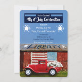 Invitation de Camion Rouge Patriotique 4 juillet (Devant)