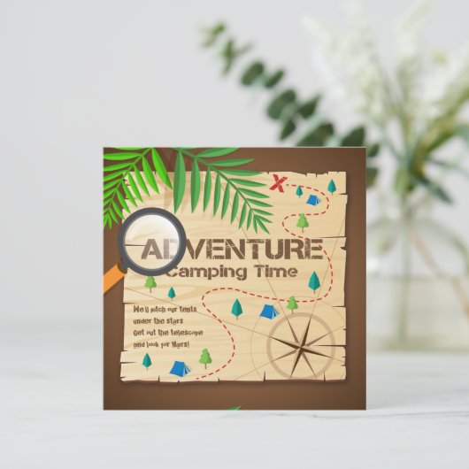 Invitation de camp d'aventure (Debout devant)