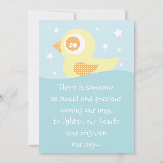 Invitation de canard en caoutchouc jaune (Dos)