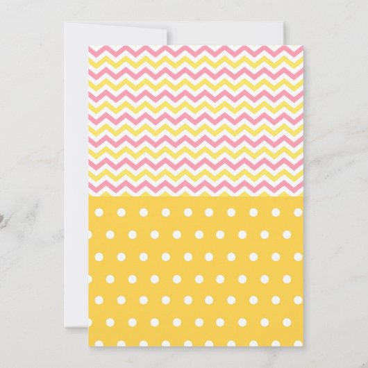 Invitation de canard en caoutchouc rose et jaune (Dos)