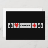 Invitation de canasta - personnaliser (Devant / Derrière)