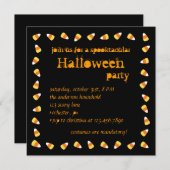 Invitation de Candy Corn Halloween (Devant / Derrière)