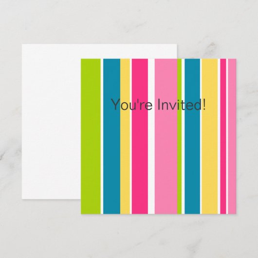 Invitation de Candy Stripes (Devant / Derrière)