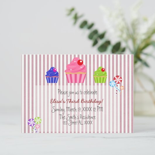 Invitation de Candyland (Debout devant)