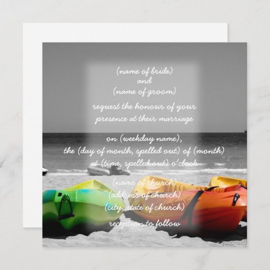 invitation de canots (Devant / Derrière)