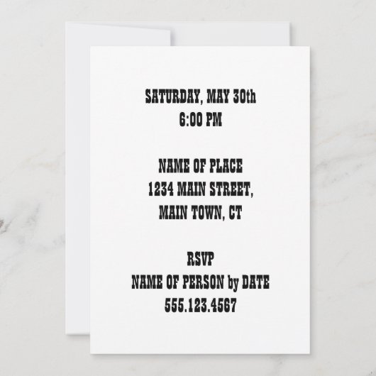 Invitation de caricatures de la vache sainte 60e a (Dos)