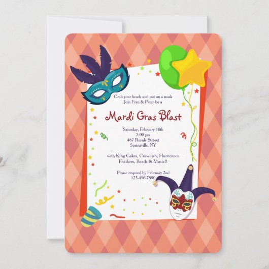 Invitation de Carnaval (Devant)
