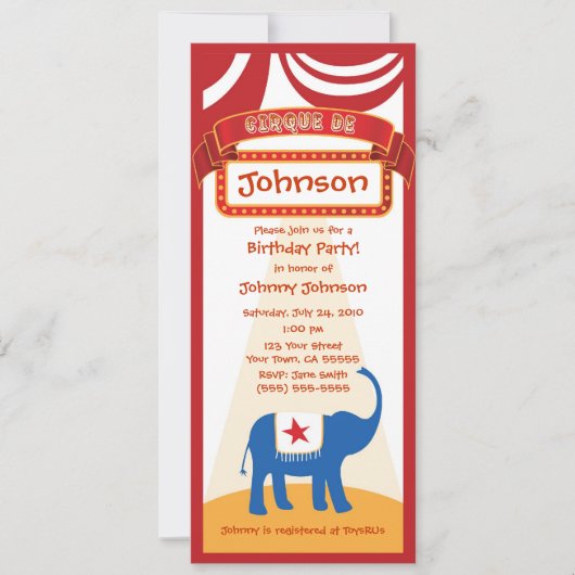 Invitation de carnaval (Devant)