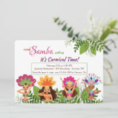 Invitation de carnaval de danseurs de samba (Debout devant)