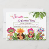 Invitation de carnaval de danseurs de samba (Devant)