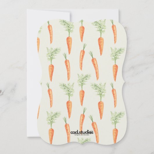 Invitation de carottes colorées sans fil (Dos)