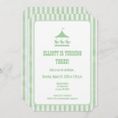 Invitation de carousel de suceur vert à la menthe (Devant / Derrière)