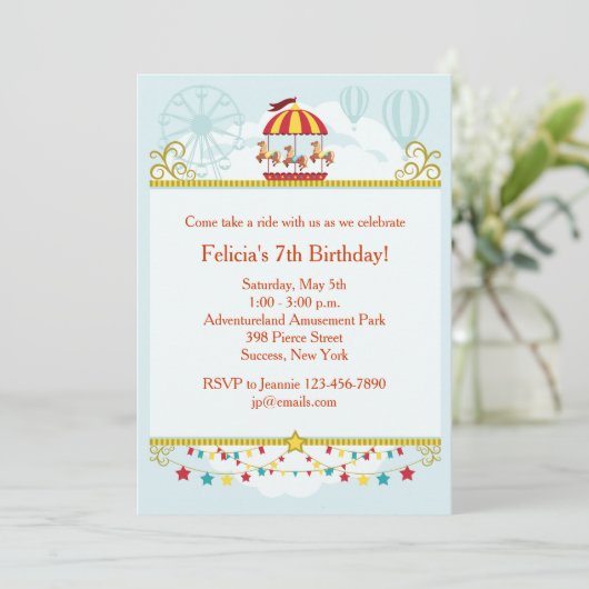 Invitation de Carousel Fun (Debout devant)