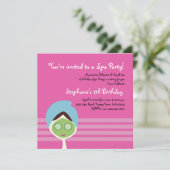 Invitation de carré de fille de spa (Debout devant)