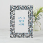 Invitation de carte blanche Motif Floral Boho (Debout devant)