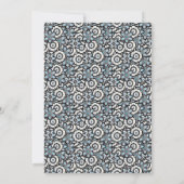 Invitation de carte blanche Motif Floral Boho (Dos)