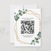 Invitation de carte Boho Green RSVP (Dos)