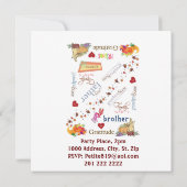 Invitation de carte bon thanksgiving jour (Dos)