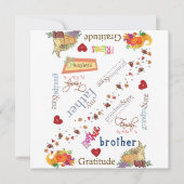 Invitation de carte bon thanksgiving jour (Devant)