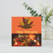 Invitation de carte bon thanksgiving jour (Debout devant)