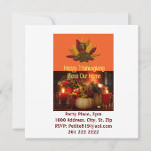 Invitation de carte bon thanksgiving jour (Dos)