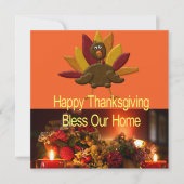 Invitation de carte bon thanksgiving jour (Devant)