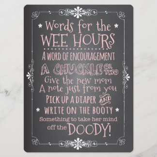 Invitation de carte d'activité de baby shower de