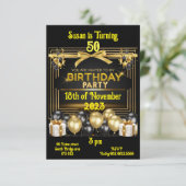 Invitation de carte d'anniversaire personnalisable (Debout devant)