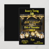 Invitation de carte d'anniversaire personnalisable (Devant / Derrière)