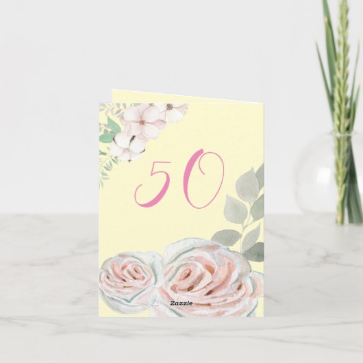 Invitation de carte d'anniversaire pliée vide à l' (Dos)