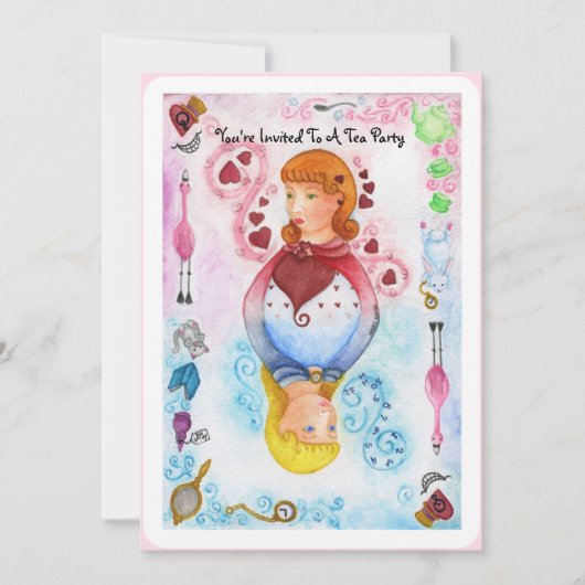 Invitation de carte de jeu Alice (Devant)