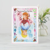 Invitation de carte de jeu Alice (Debout devant)