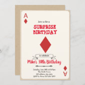 Invitation de carte de jeu de casino (Devant / Derrière)