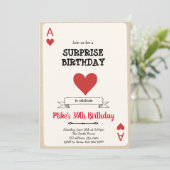 Invitation de carte de jeu de casino (Debout devant)